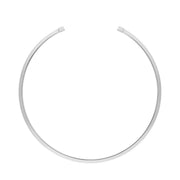 Sterling Silver Square Hollow Wire Torque Collar D SC880CHT