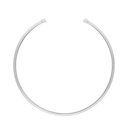 Sterling Silver Square Hollow Wire Torque Collar D SC880CHT