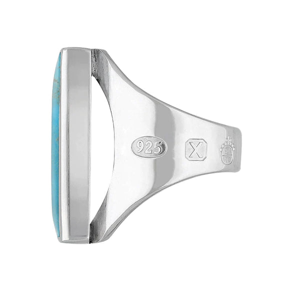 Sterling Silver Turquoise Jubilee Hallmark Collection Medium Square Ring. R604_JFH._2